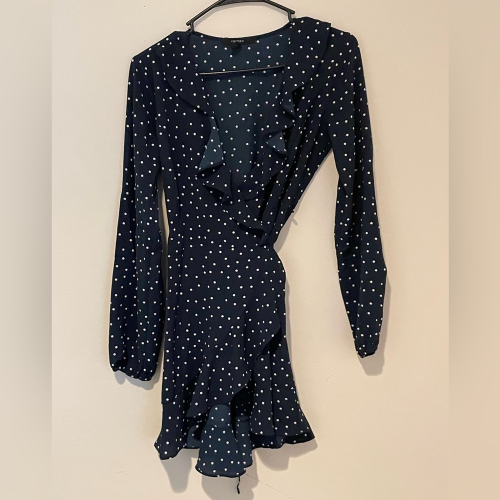 Bundle 3/$20 Forever 21 Polkadot Summer Dress in Navy Blue